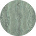 Komar Green Marble Fotobehang 125x125cm Rond | Yourdecoration.nl