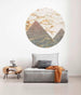 Komar Precious Peaks Fotobehang 125x125cm Rond Sfeer | Yourdecoration.nl