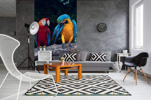 Dimex Colourful Macaw Fotobehang 150x250cm 2 banen Sfeer | Yourdecoration.nl