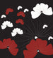 Dimex Flowers on Black Fotobehang 225x250cm 3 banen | Yourdecoration.nl