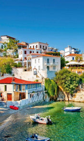 Dimex Greece Coast Fotobehang 150x250cm 2 banen | Yourdecoration.nl