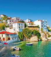 Dimex Greece Coast Fotobehang 225x250cm 3 banen | Yourdecoration.nl