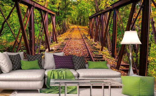 Dimex Railroad Fotobehang 375x250cm 5 banen Sfeer | Yourdecoration.nl