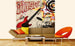 Dimex Red Guitar Fotobehang 225x250cm 3 banen Sfeer | Yourdecoration.nl