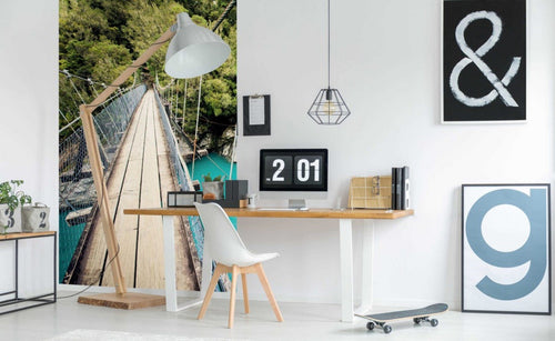 Dimex Wooden Bridge Fotobehang 150x250cm 2 banen Sfeer | Yourdecoration.nl