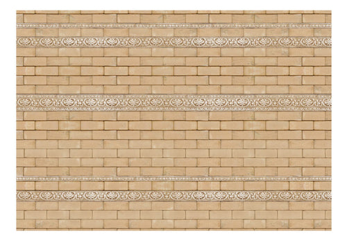 Fotobehang - Brick with Ornaments - Vliesbehang