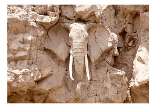 Fotobehang - Elephant Carving South Africa - Vliesbehang