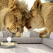 Fotobehang - Lion Tenderness - Vliesbehang