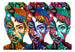 Fotobehang - Colorful Faces - Vliesbehang