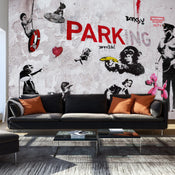 Fotobehang - Banksy Graffiti Diveristy - Vliesbehang