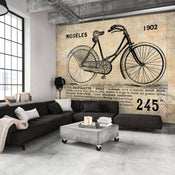 Fotobehang - Old School Bicycle - Vliesbehang