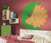 Komar Little Dino Trice Zelfklevend Fotobehang 125x125cm Rond Sfeer | Yourdecoration.nl