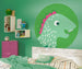 Komar Little Dino Tyranno Zelfklevend Fotobehang 125x125cm Rond Sfeer | Yourdecoration.nl