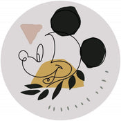 Komar Mickey Modern Art Zelfklevend Fotobehang 125x125cm Rond | Yourdecoration.nl