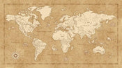 Komar Vintage World Map Vlies Fotobehang 500x280cm 10 Banen | Yourdecoration.nl