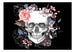 Fotobehang - Skull and Flowers - Vliesbehang