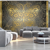 Fotobehang - Golden Butterfly - Vliesbehang