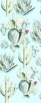 Komar Cactus Blue Vlies Fotobehang 100x250cm 1 baan | Yourdecoration.nl