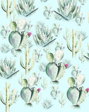 Komar Cactus Blue Vlies Fotobehang 200x250cm 2 banen | Yourdecoration.nl