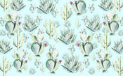 Komar Cactus Blue Vlies Fotobehang 400x250cm 4 banen | Yourdecoration.nl