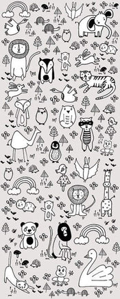 Komar Scribble Park Vlies Fotobehang 100x250cm 1 baan | Yourdecoration.nl