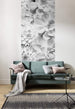 Komar Shades Black and White Vlies Fotobehang 100x250cm 1 baan Sfeer | Yourdecoration.nl