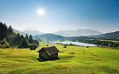 Komar Bergwiese vor Karwendel Vlies Fotobehang 450x280cm 9 banen | Yourdecoration.nl